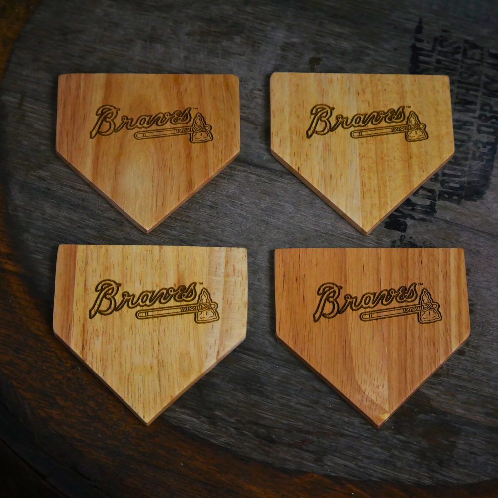 Dugout Mugs® Wooden MLB Home Plate Coasters - 4 Pack