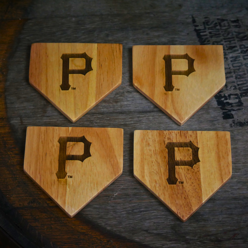 Dugout Mugs® Wooden MLB Home Plate Coasters - 4 Pack