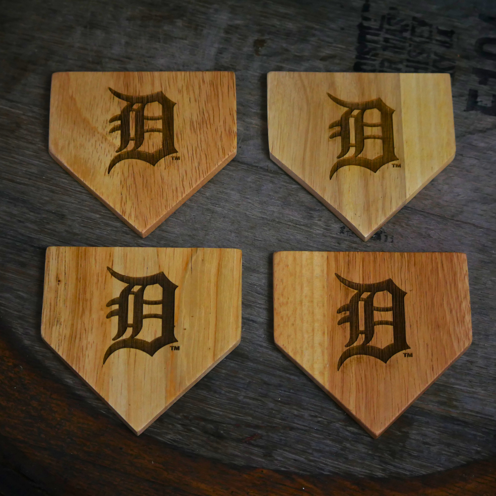 Dugout Mugs® Wooden MLB Home Plate Coasters - 4 Pack