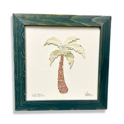 Palm Tree Original Artwork - Made from Actual Used Baseballs