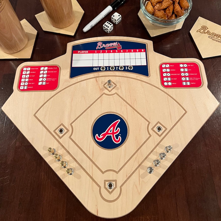 Atlanta Braves Baseball Board Game with Dice