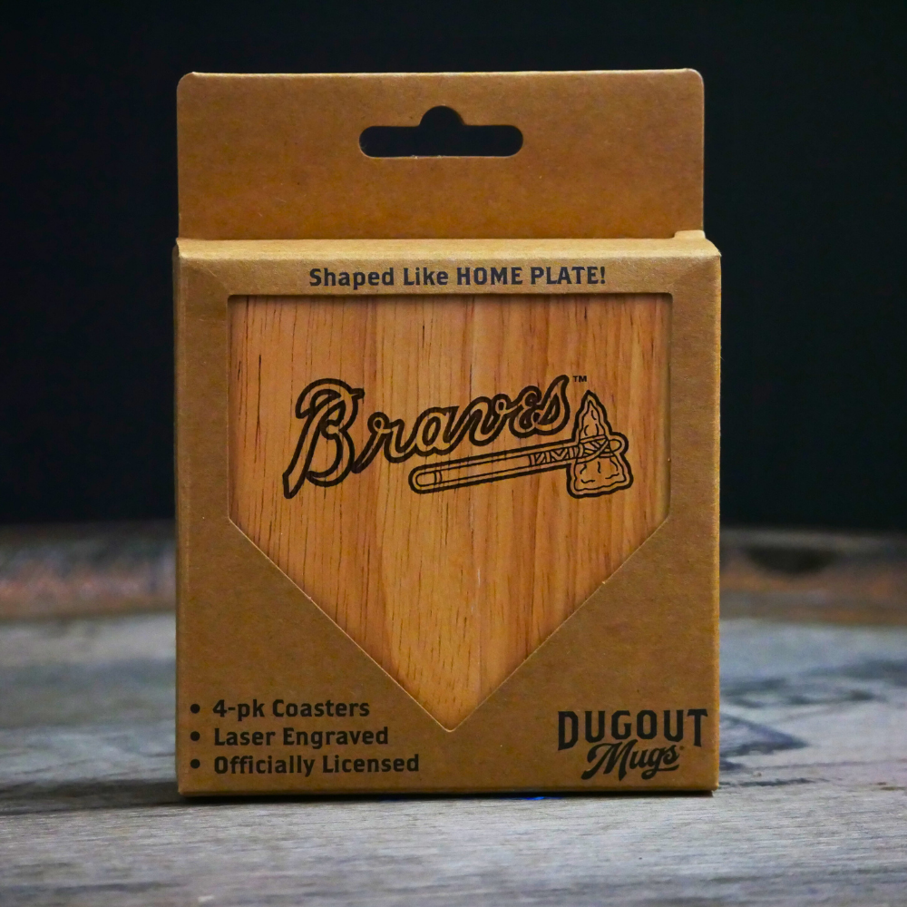 Atlanta Braves Dugout Mug® Wood Coaster