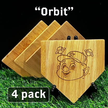 NEW ITEM - Wooden MLB Home Plate Coasters - MASCOT EDITION