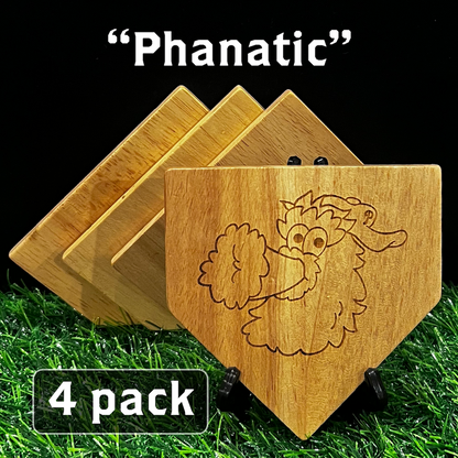 NEW ITEM - Wooden MLB Home Plate Coasters - MASCOT EDITION