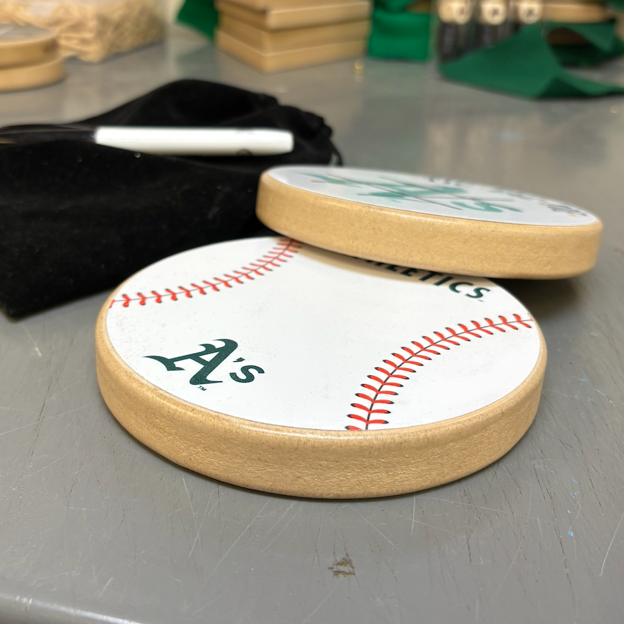 Seattle Mariners Portable Dry Erase Game Board - 6.5" Double-Sided Wooden Tic Tac Toe Travel Set with Marker & Bag