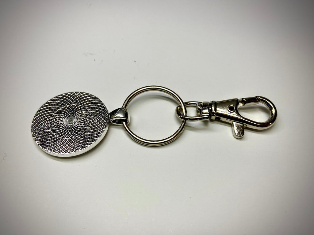 Silver Baseball Seam Keychain