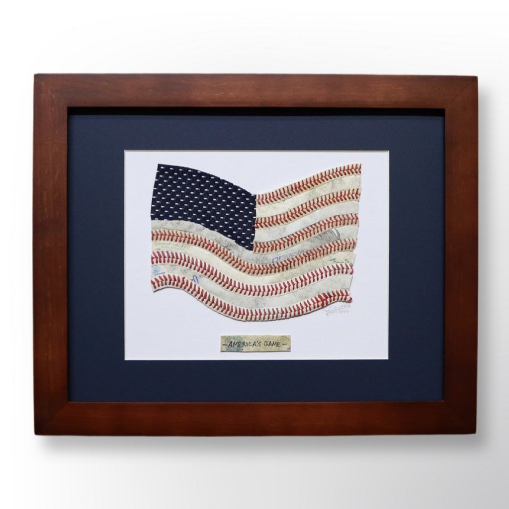 "America's Game" Original Baseball American Flag Artwork