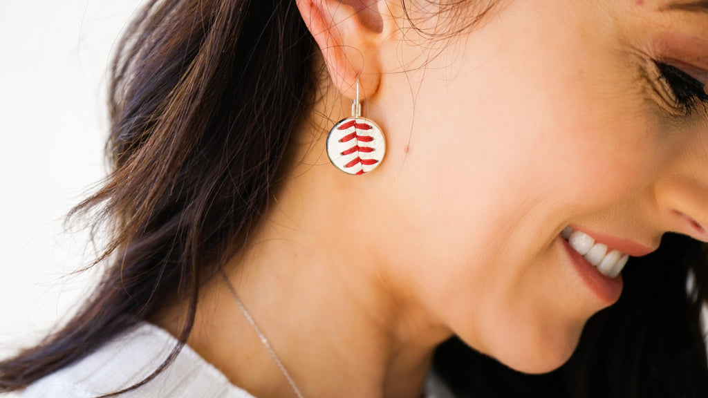 Baseball Seam Earrings