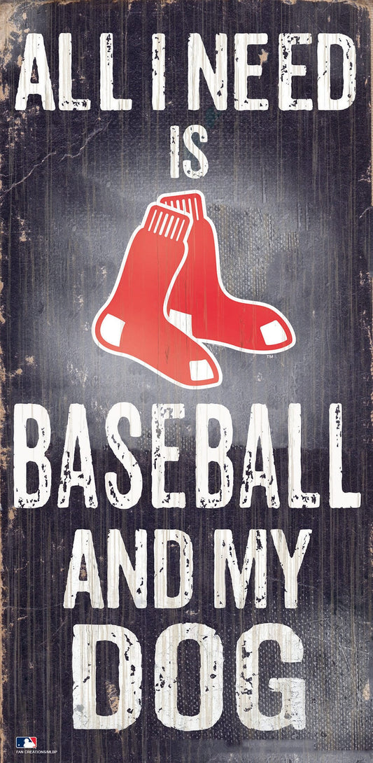 Boston Red Sox My Dog 6x12 Sign