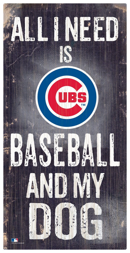 Chicago Cubs My Dog 6x12 Sign