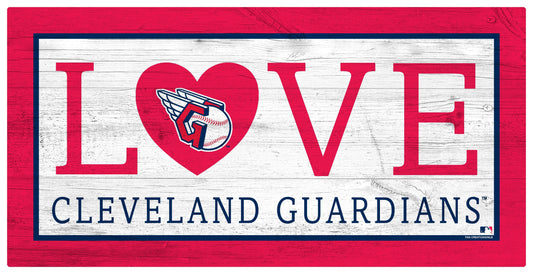 Cleveland Guardians Love 6x12 Sign