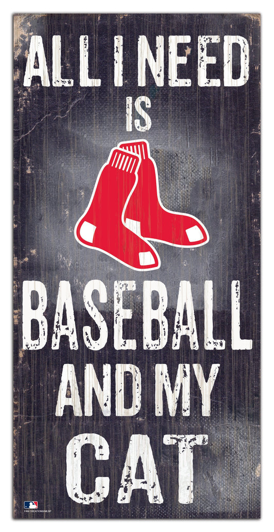 Boston Red Sox My Cat 6x12 Sign