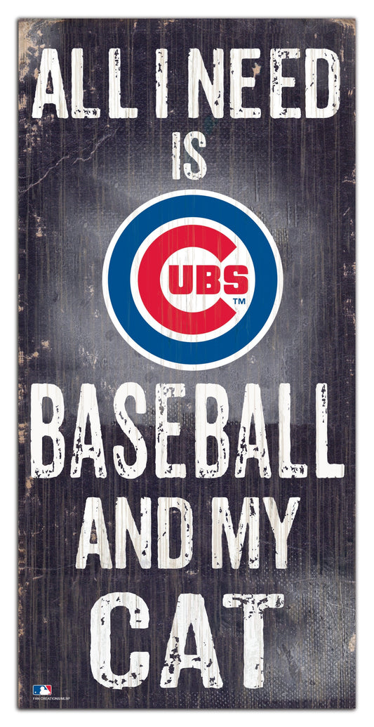 Chicago Cubs My Cat 6x12 Sign