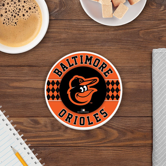 MLB - Baltimore Orioles 4 inch Ceramic Argyle Coaster