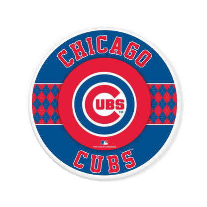 MLB - Chicago Cubs 4 inch Ceramic Argyle Coaster