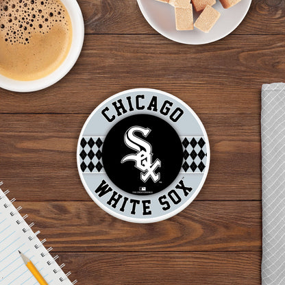 MLB - Chicago White Sox 4 inch Ceramic Argyle Coaster