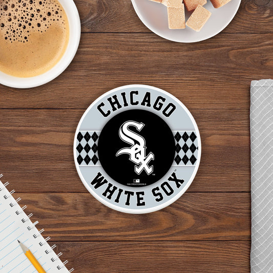 MLB - Chicago White Sox 4 inch Ceramic Argyle Coaster