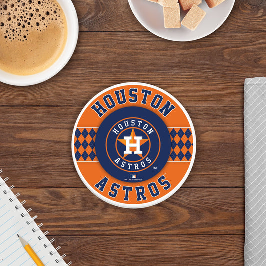 MLB - Houston Astros 4 inch Ceramic Argyle Coaster