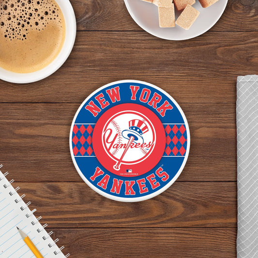MLB - New York Yankees 4 inch Ceramic Argyle Coaster