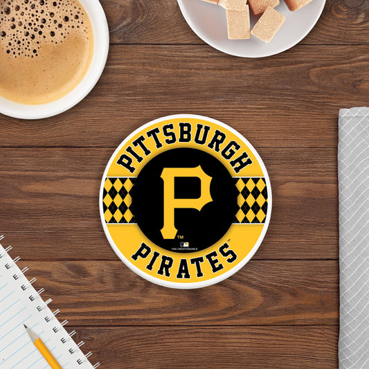 MLB - Pittsburgh Pirates 4 inch Ceramic Argyle Coaster