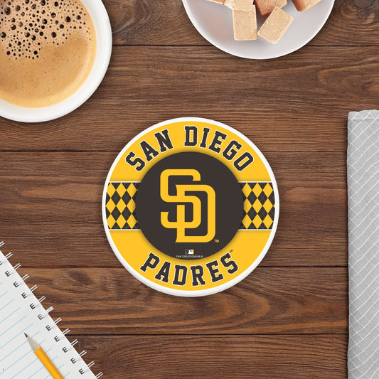 MLB - San Diego Padres 4 inch Ceramic Argyle Coaster
