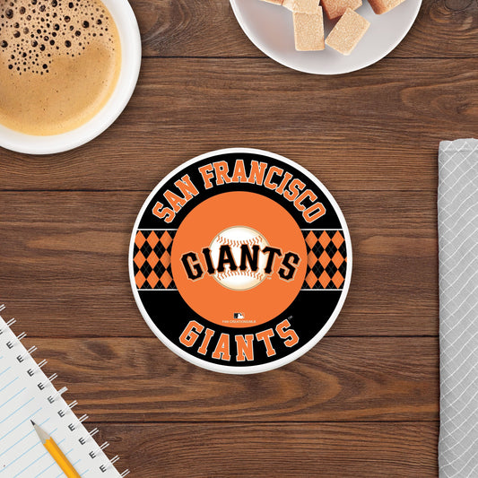 MLB - San Francisco Giants 4 inch Ceramic Argyle Coaster