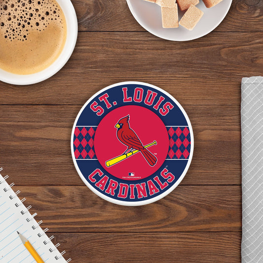 MLB - St. Louis Cardinals 4 inch Ceramic Argyle Coaster