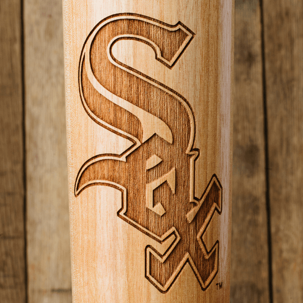 baseball bat mug Chicago White Sox close up