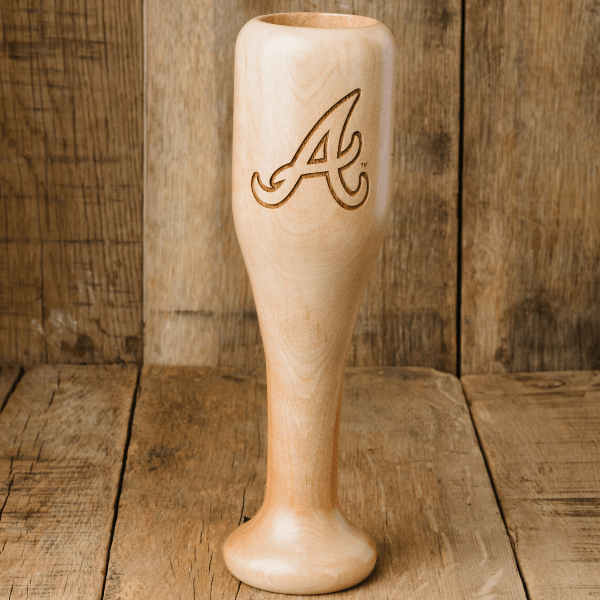 baseball bat wine glass Atlanta Braves