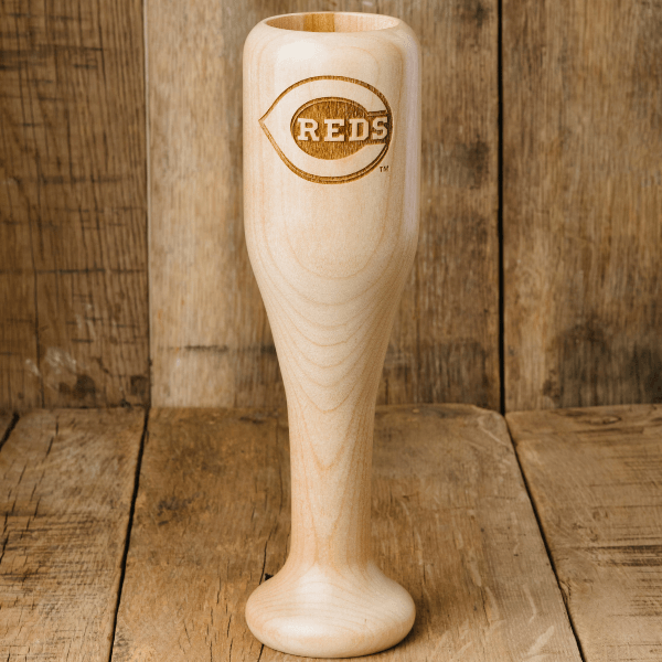 baseball bat wine glass Cincinnati Reds