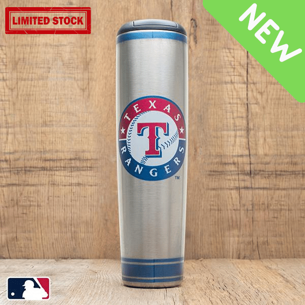 Texas Rangers Metal Dugout Mug | Stainless Steel Baseball Bat Mug